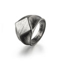 Minimalist geometric square diamond-shaped retro rings