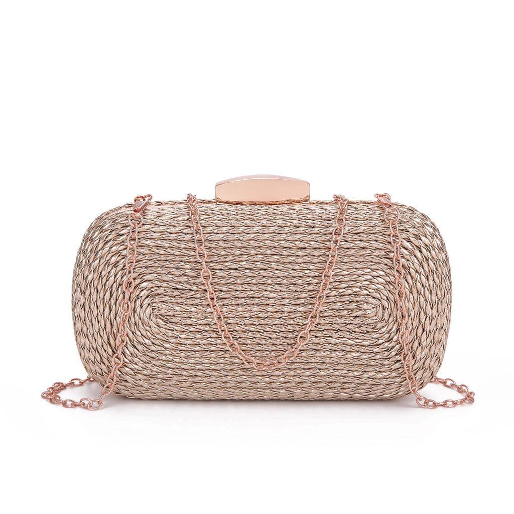PU women's bag single shoulder woven evening bag