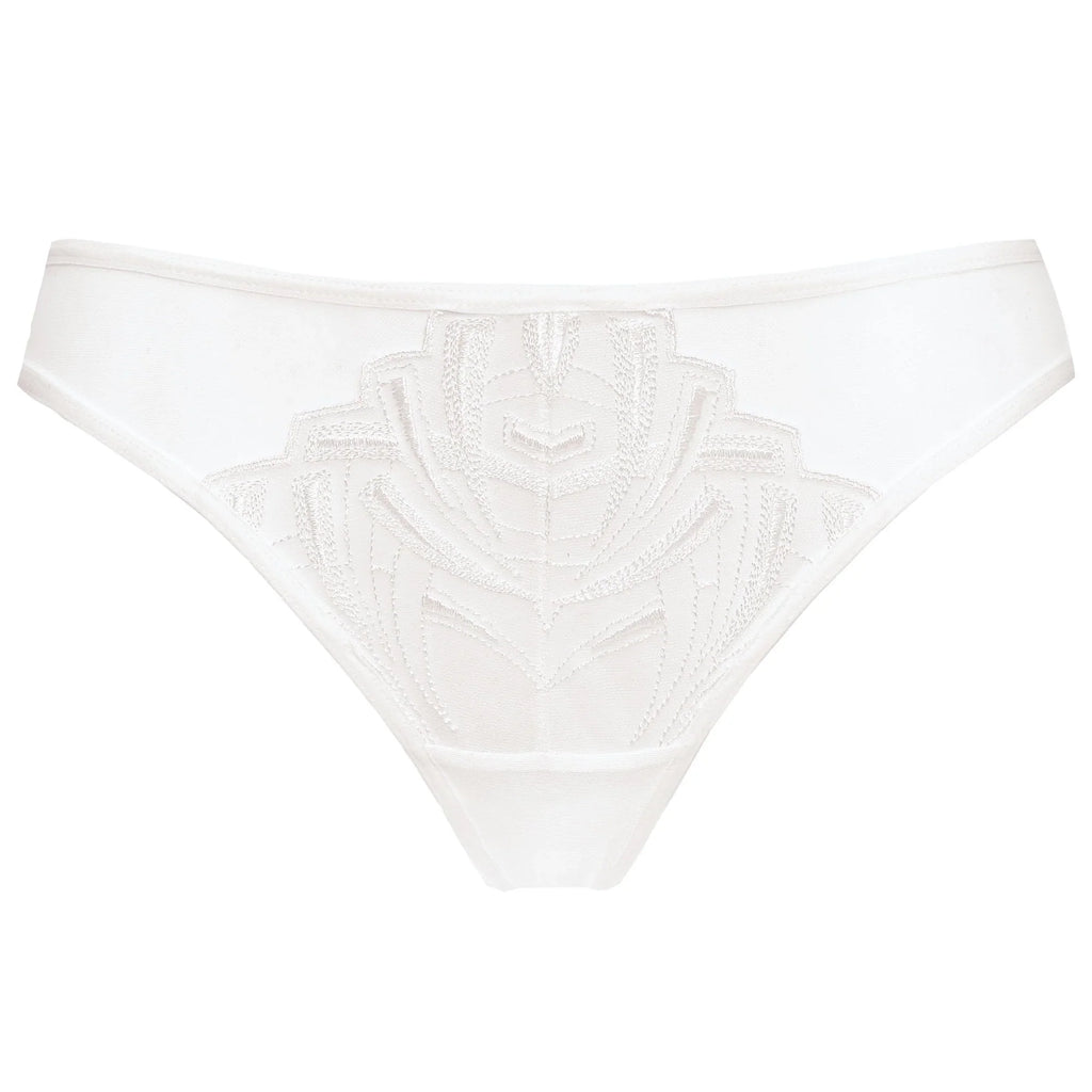 Gorteks Angel Sheer Mesh Embroidery Thong Panty