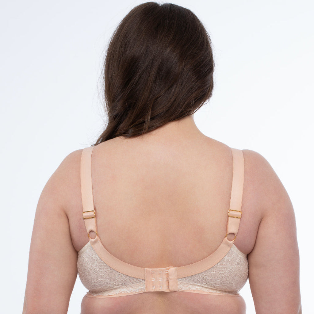 Samanta Anabelle Biscuit Sheer Mesh Full Figure Bra