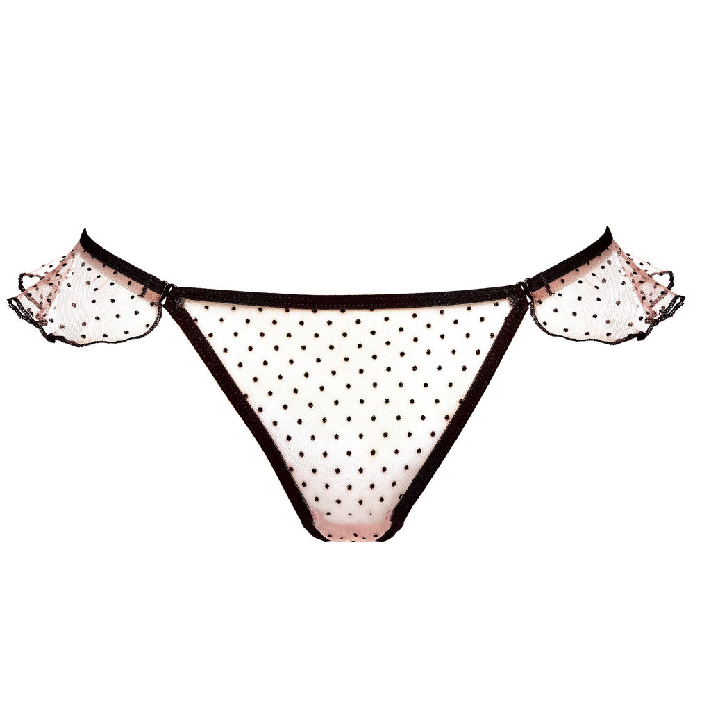 Gorteks Clio Sheer Ruffle Thong Panties