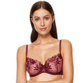 Gorteks Coco Burgundy Transparent Demi Underwire Bra