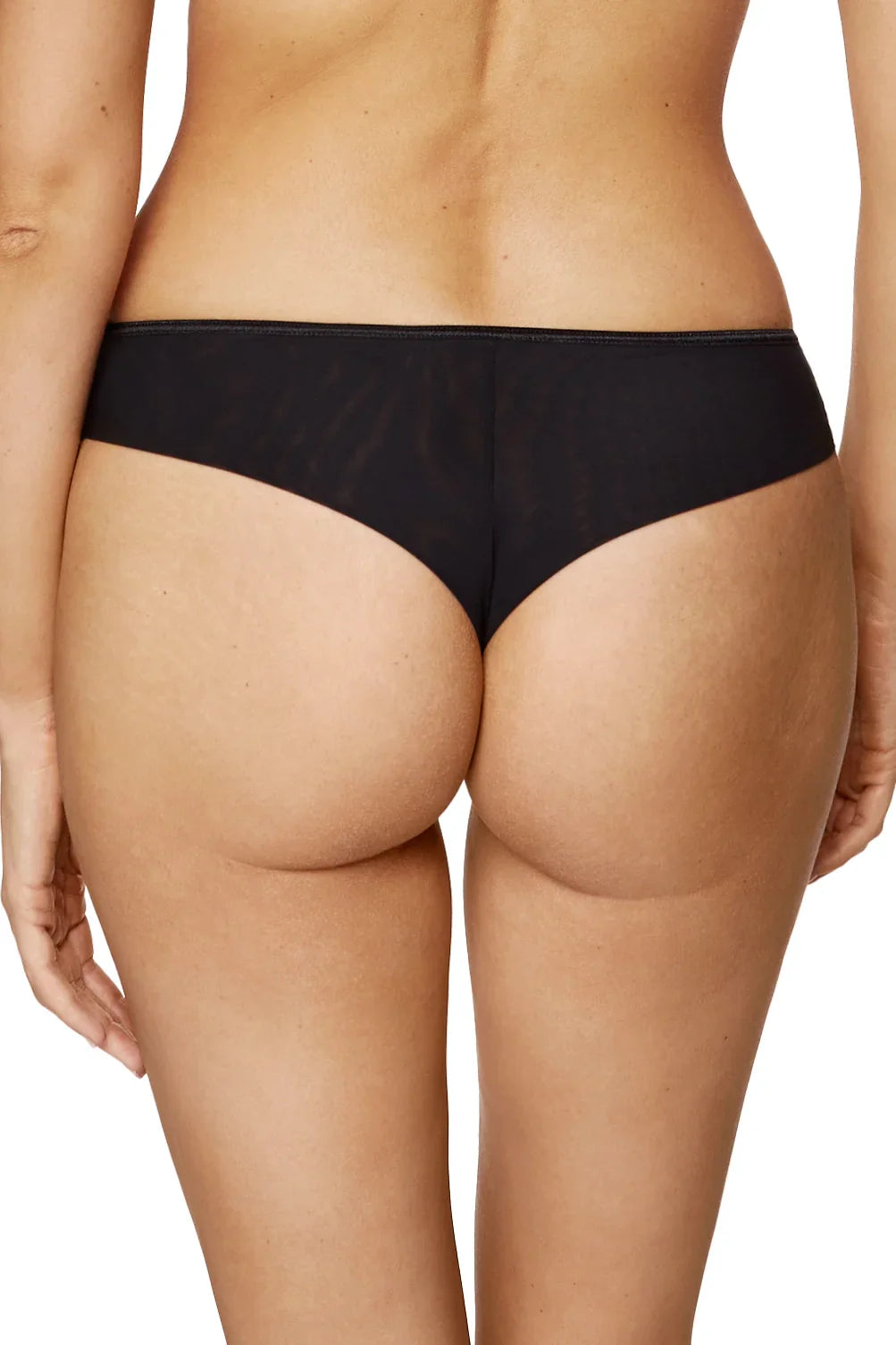 Gorteks Coco Black Sheer Mesh Thong Panty