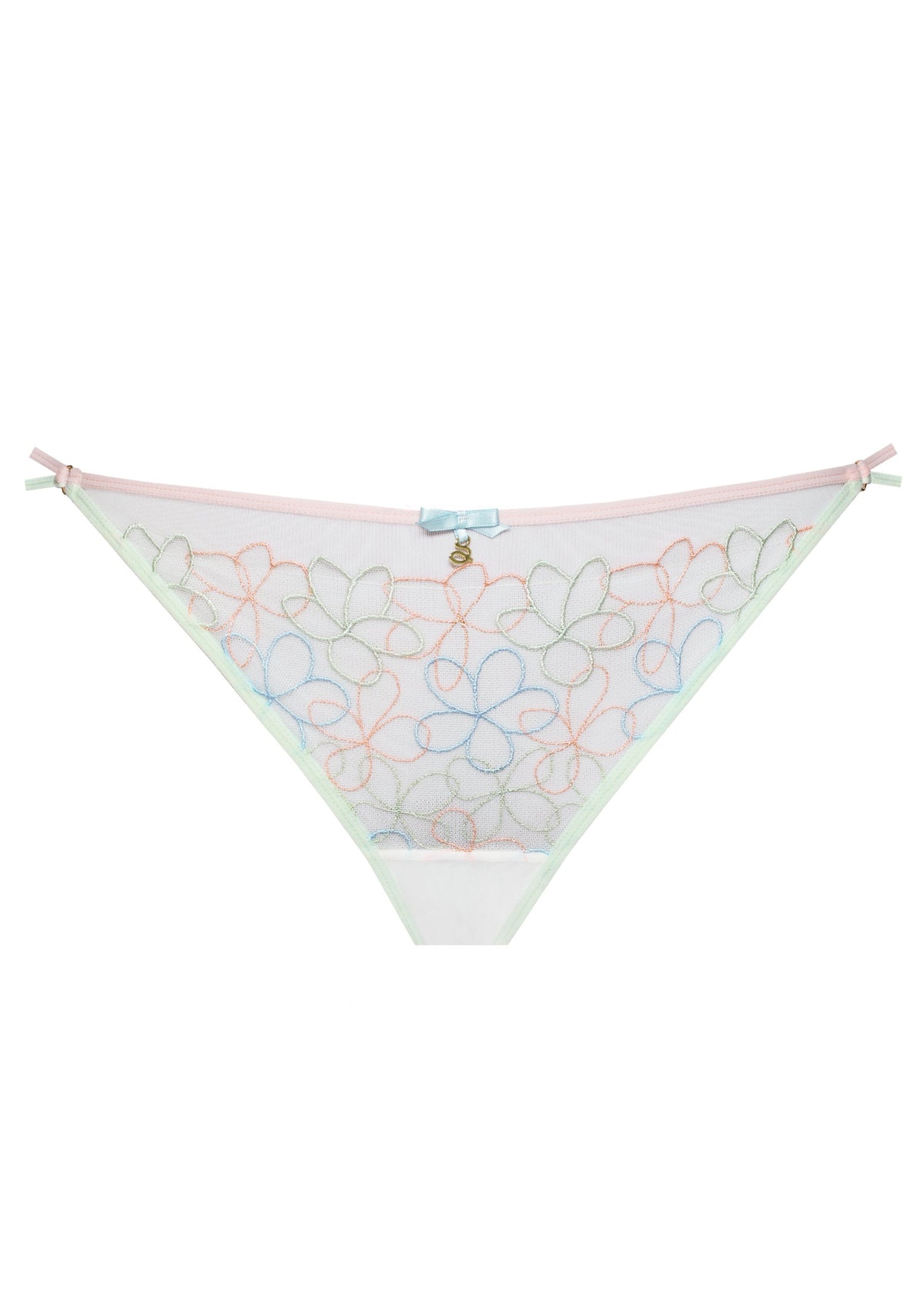 Samanta Fiorella Pastel Low-Rise Mesh String Panty
