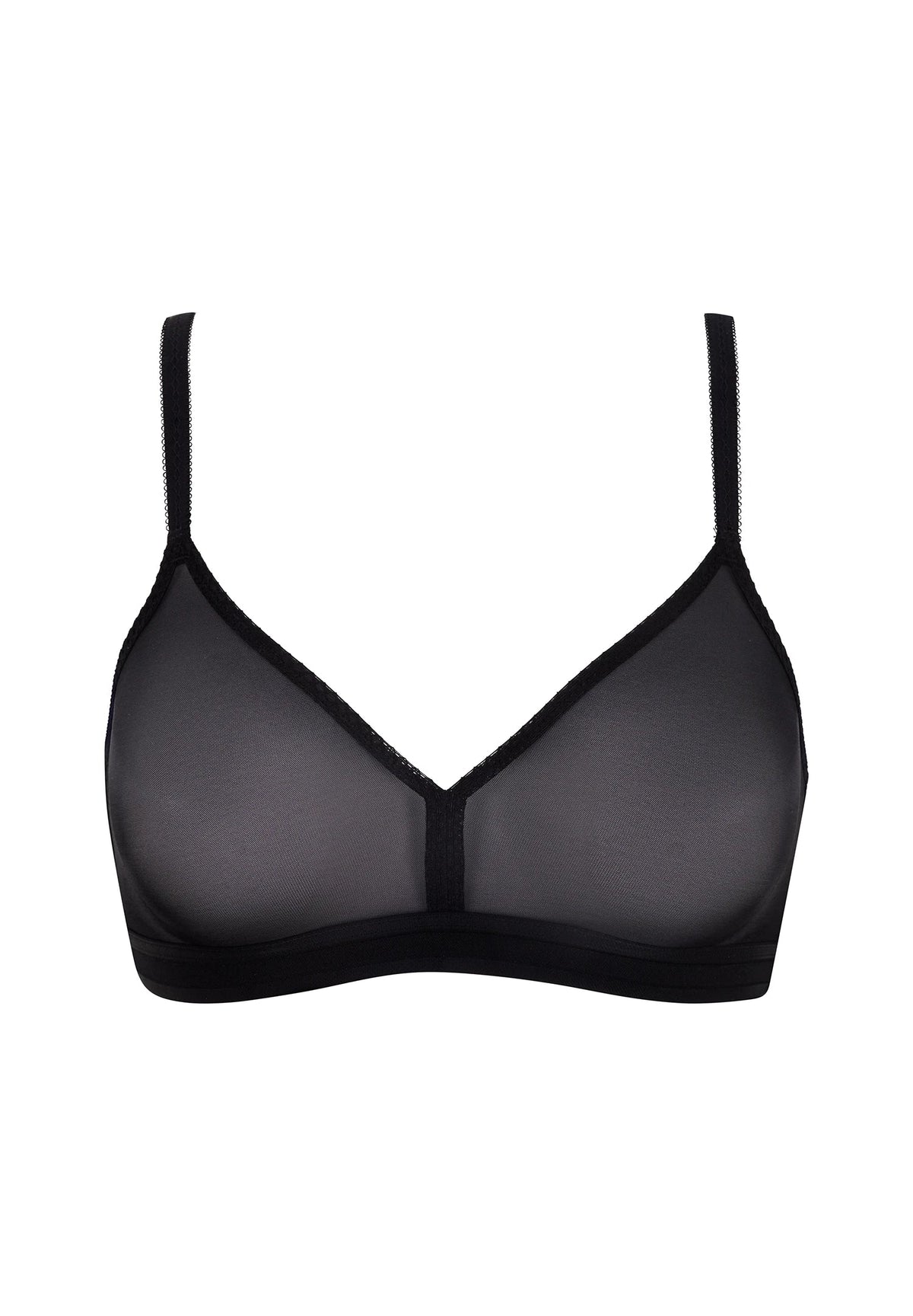 Gossard Glossies Black Sheer Molded Bralette