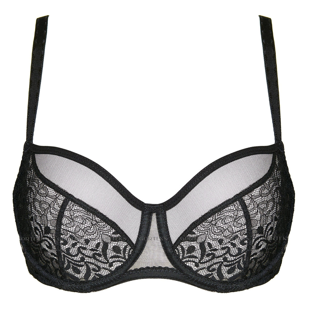 Gorteks Gabi Black Sheer Plus Size Underwire Bra