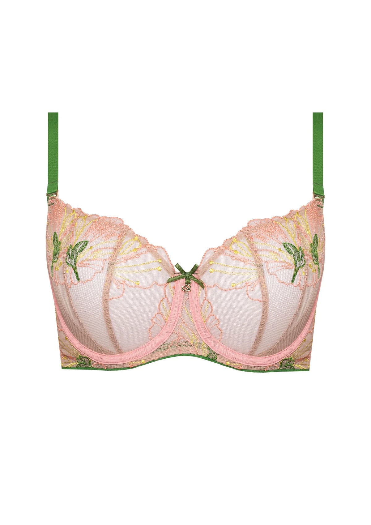 Samanta Lilly Hibiscus Sheer Balconette Bra