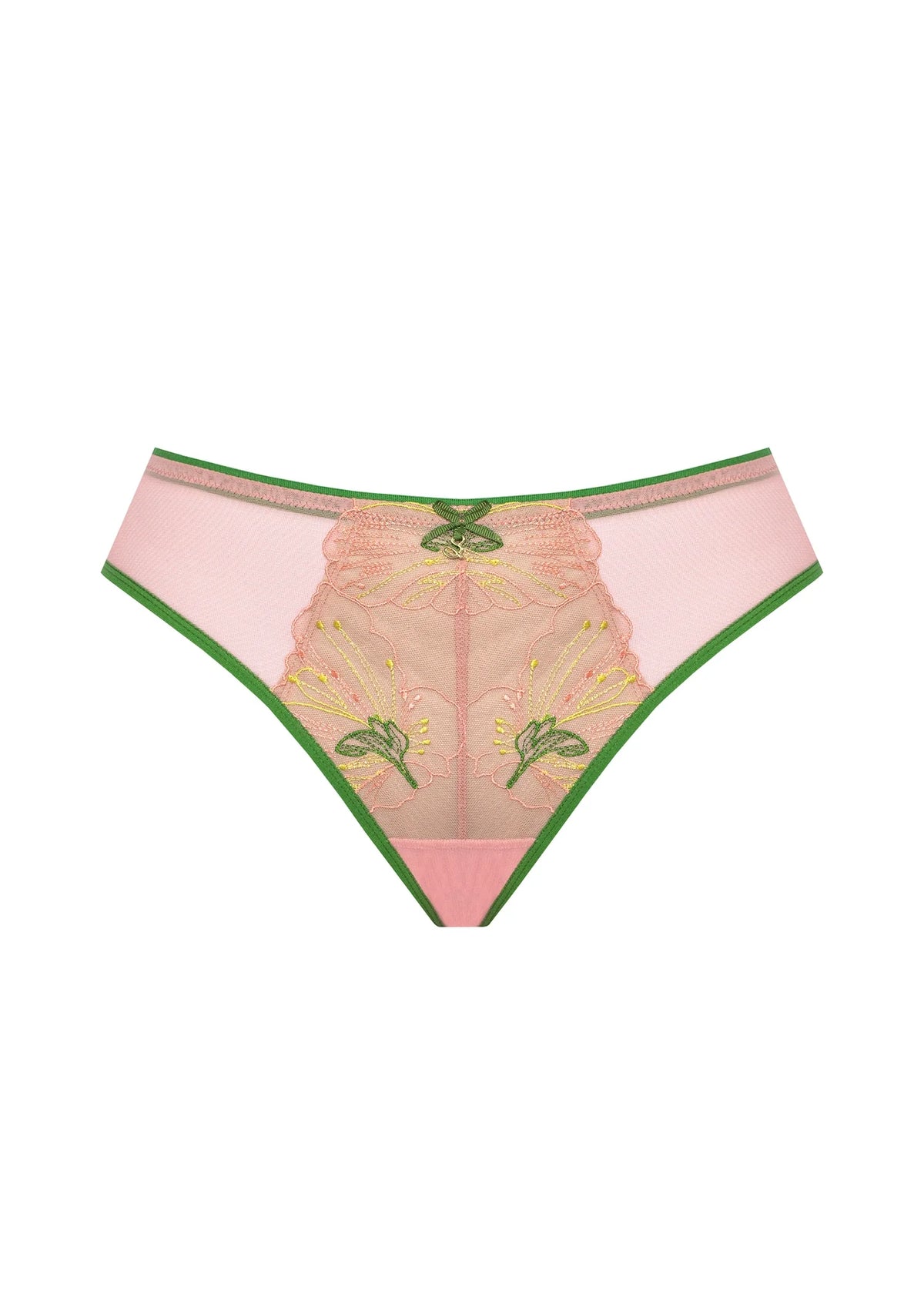 Samanta Lilly Hibiscus Sheer Brazilian Panty