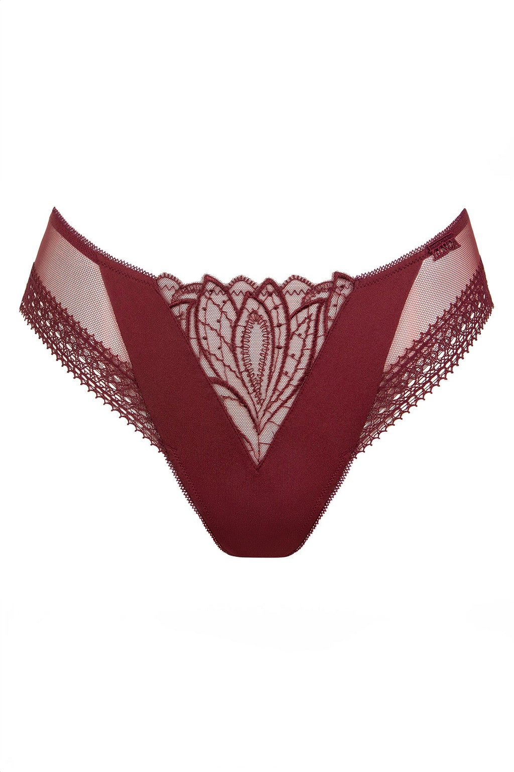 Lisca Adventure Garnet Red Embroidery Brief Panty