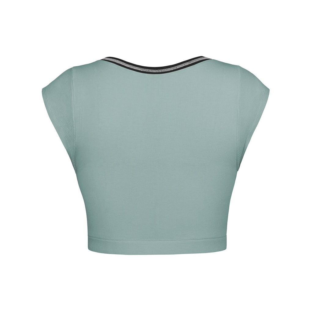 Slim Fit Ultra Short Sexy Spicy Girls Top Knitted Thread T-shirt