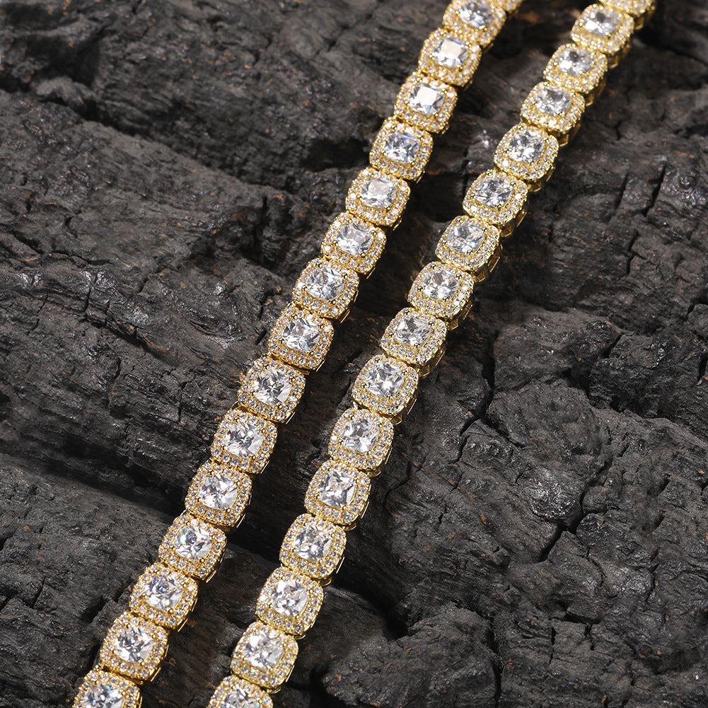 mens gold Gold Plated Rock Candy Chain necklace