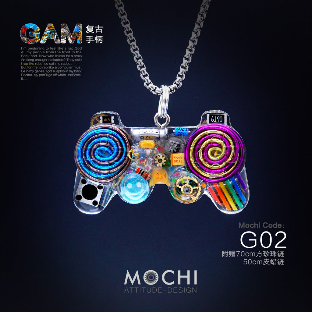 Original Cyberpunk Retro Industrial Wind Necklace Hip Hop Gamepad Pendant