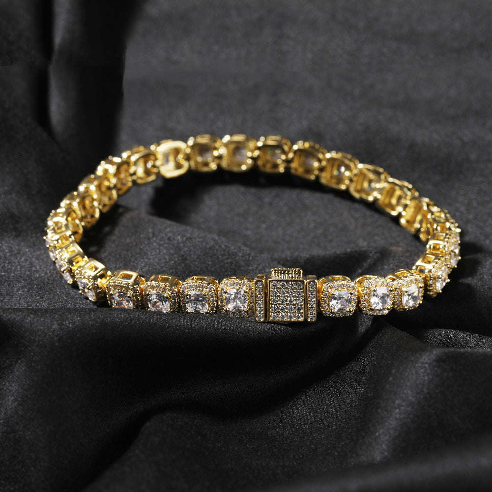 mens gold Gold Plated Rock Candy Chain necklace