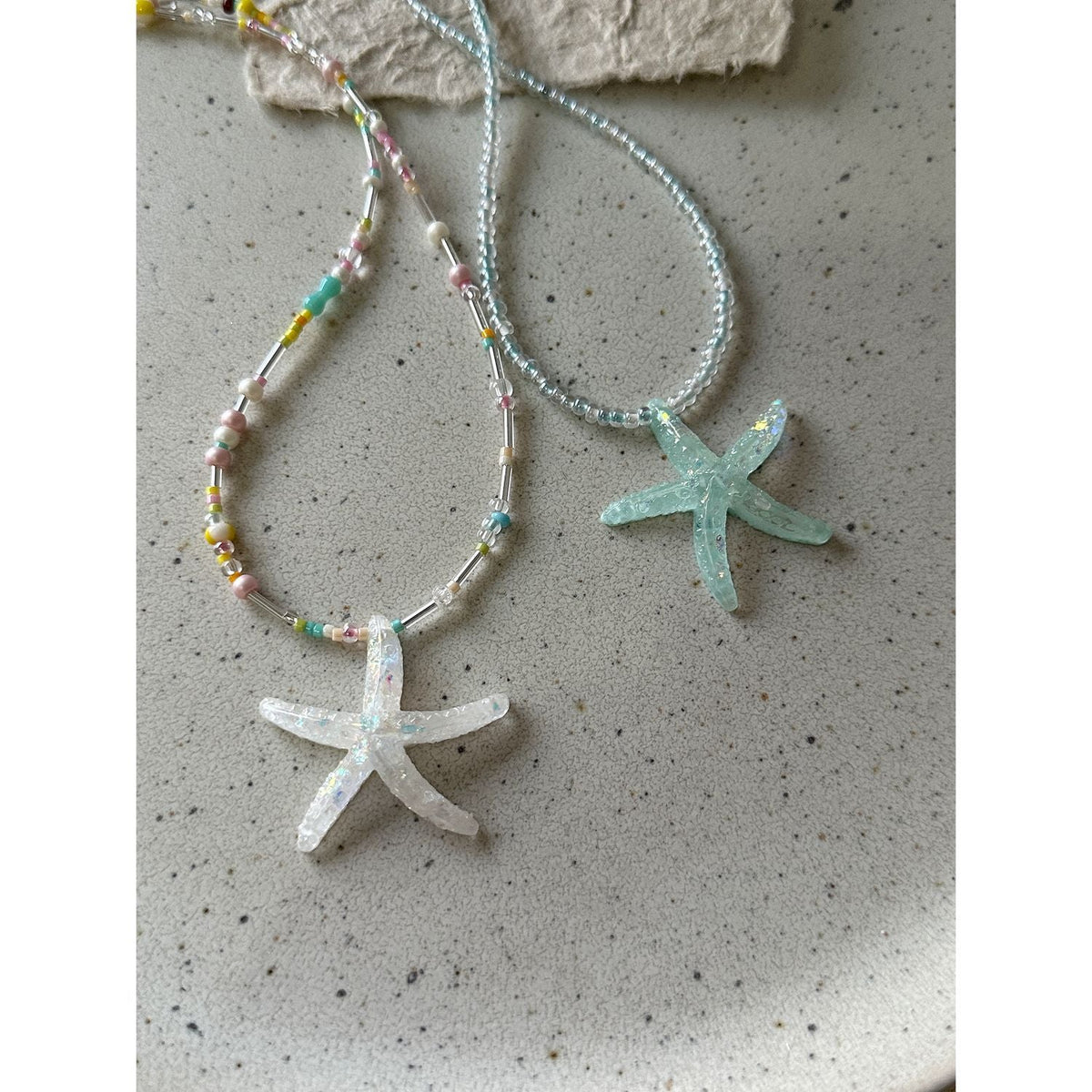 starfish necklace fresh dopamine color necklace