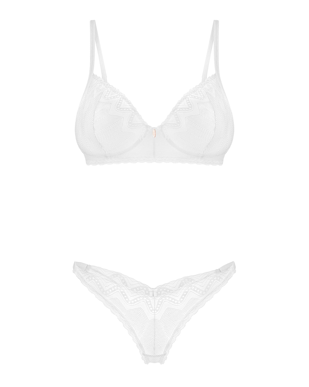 Obsessive Alissium Sheer Demi Bra & Thong Panty