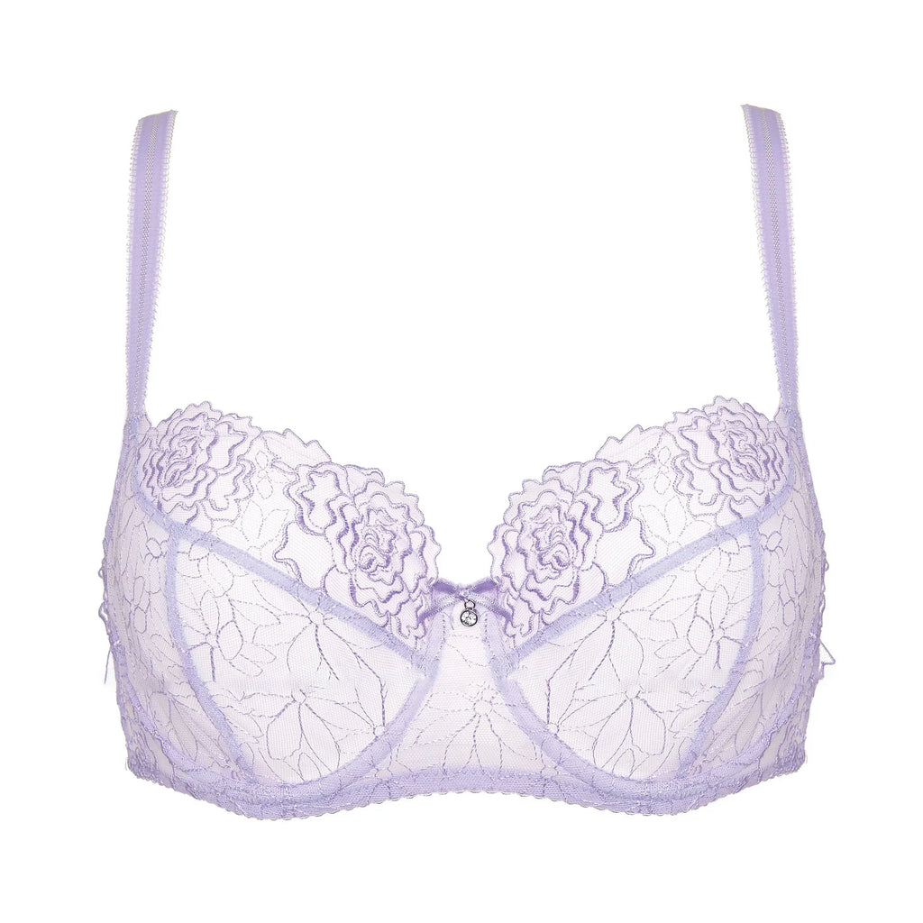 Gorteks Pamela Lavender Sheer Mesh Balconette Bra
