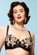 Dita Von Teese Rosabelle Underwire Balconette Bra Black