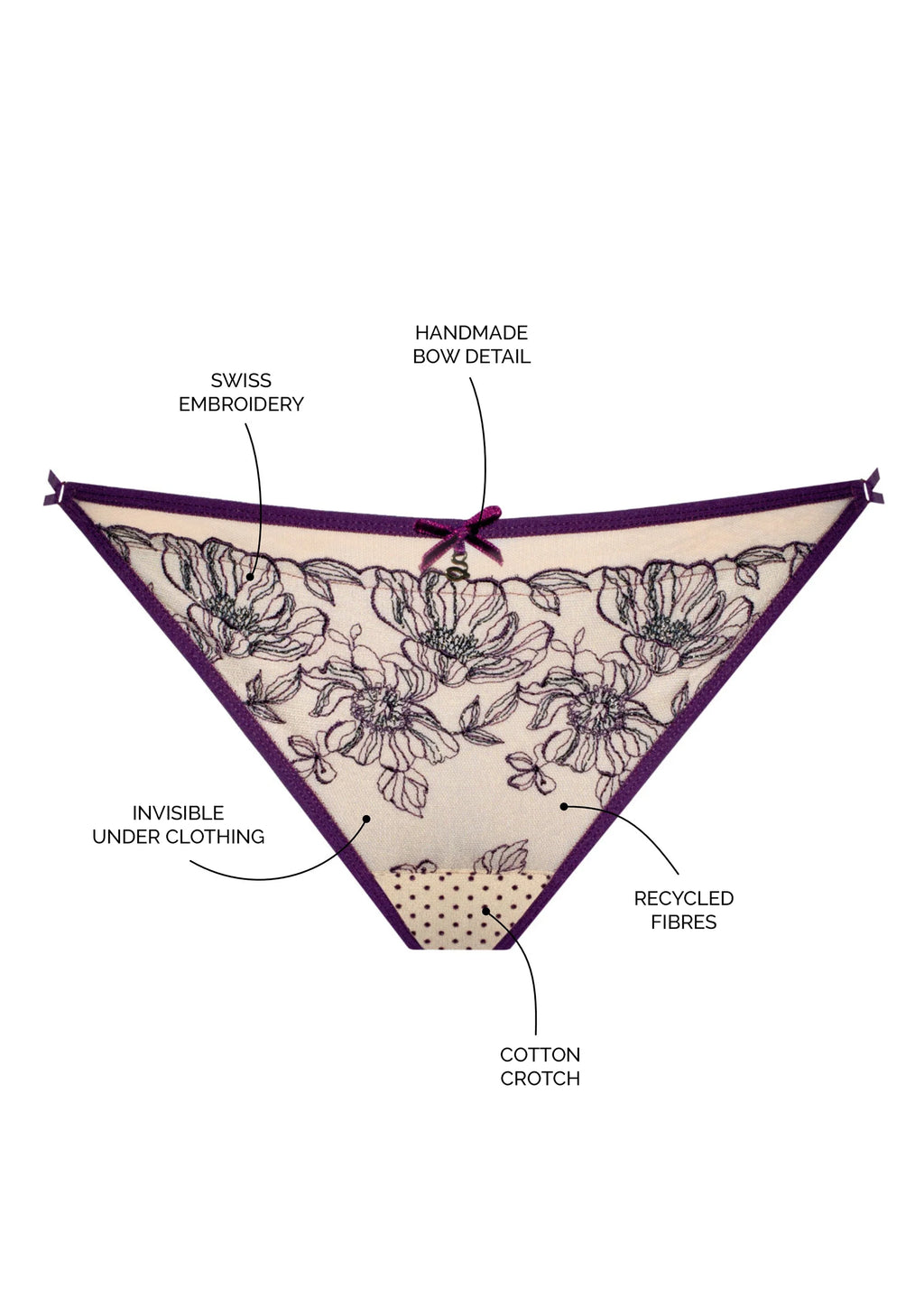 Samanta Silvia Aubergine String Thong Panty