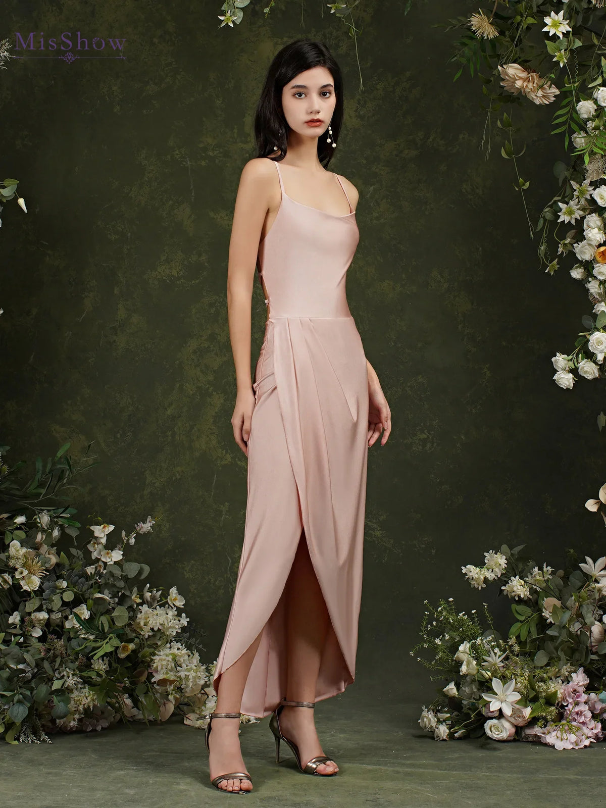 Elastic Long Bodycon Sleeveless Mermaid Lace UP Back Evening Gowns