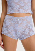 Blush Rosette Lavande Soft Mesh Lace Shorts