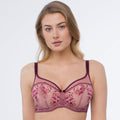 Samanta Viola Rose Sheer Mesh Embroidered Underwire Bra