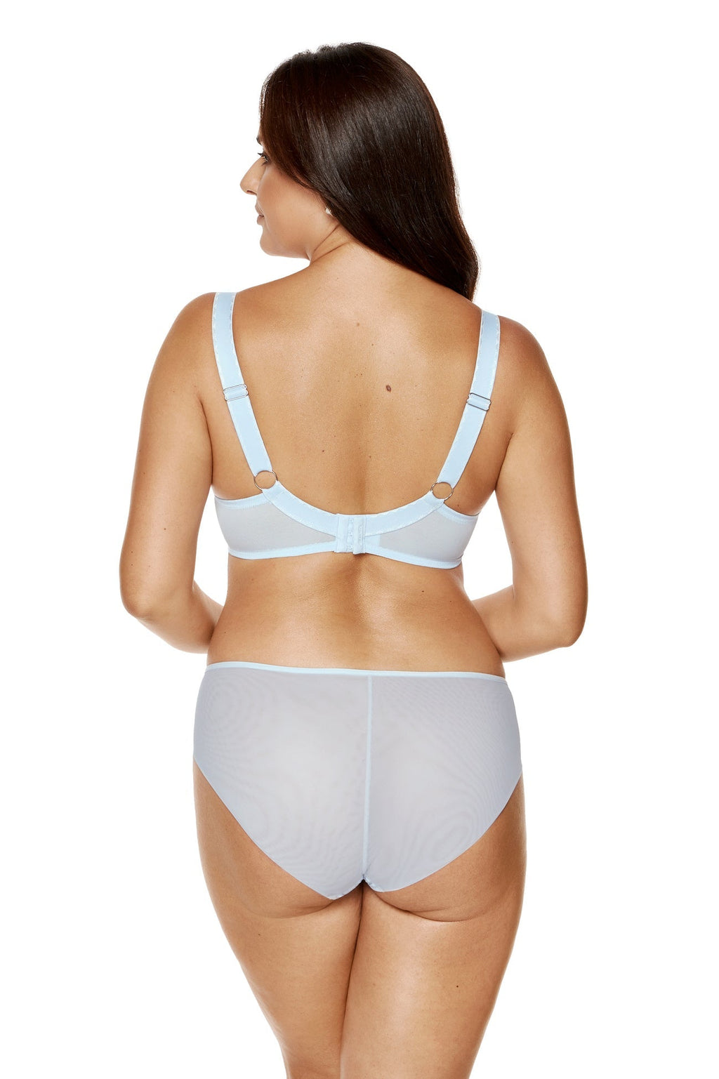 Gorteks Mable Baby Blue See Through Embroidery Balconette Bra