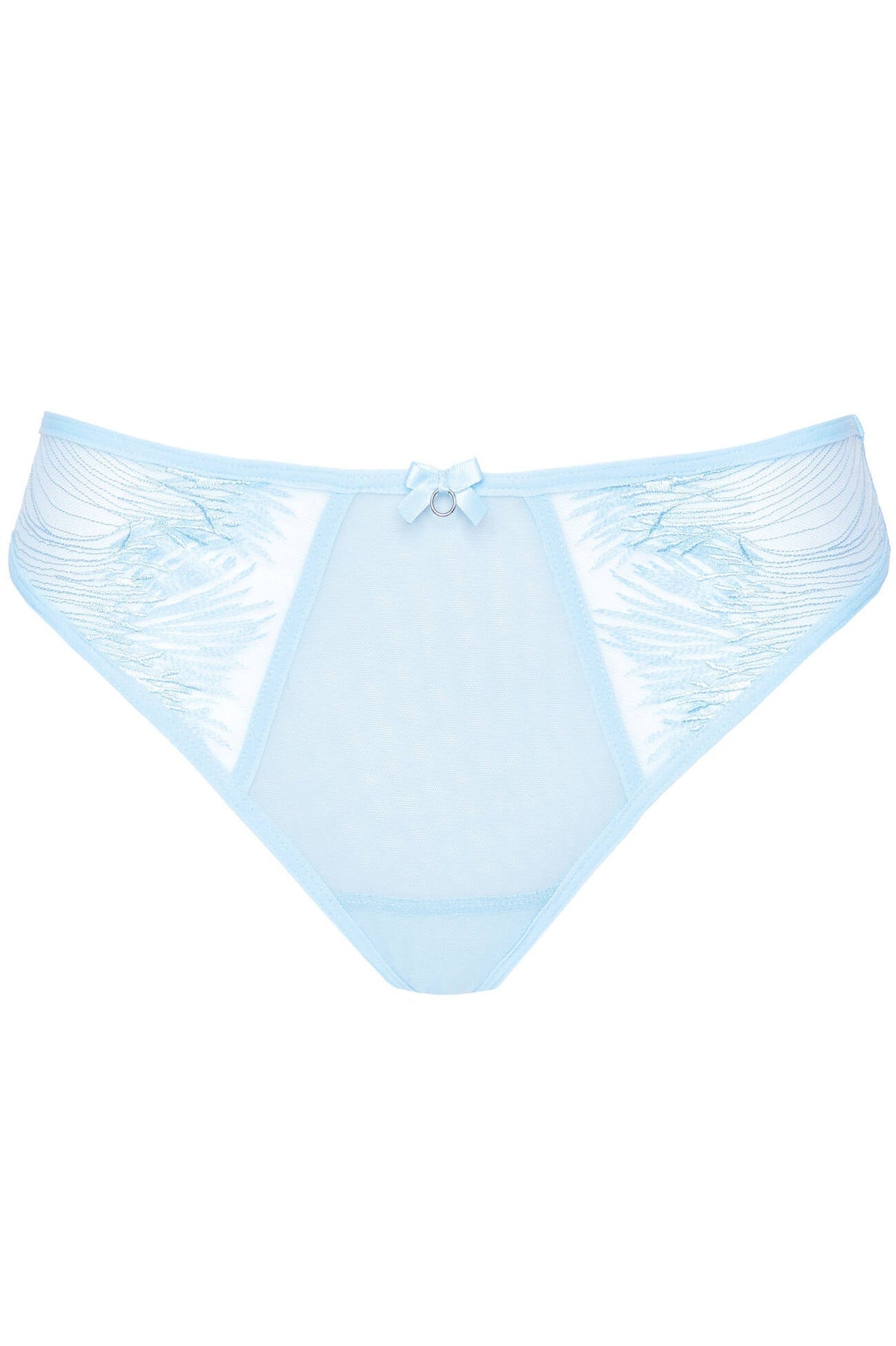Gorteks Mable Baby Blue Sheer Mesh Thong Panty