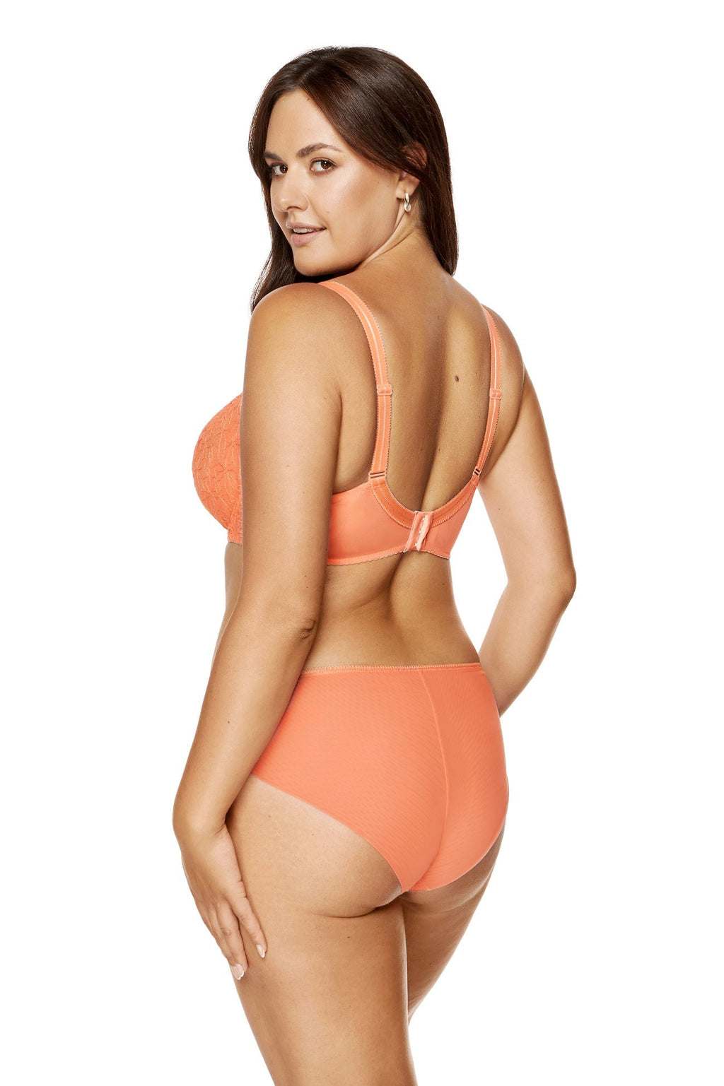 Gorteks Pamela Peach Sheer Mesh Balconette Bra