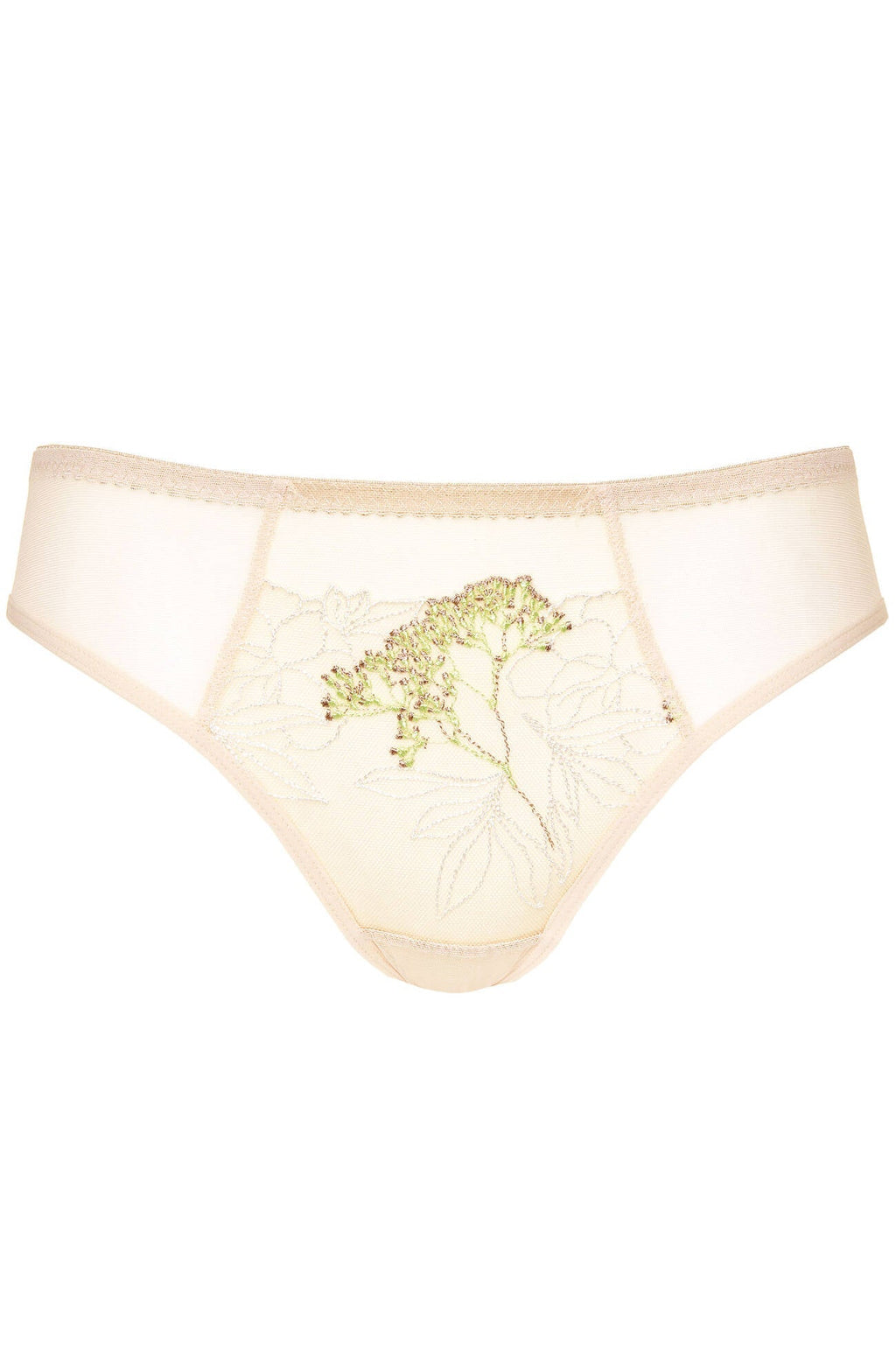 Gorteks Soleil Sheer Mesh Embroidered Bikini Panty