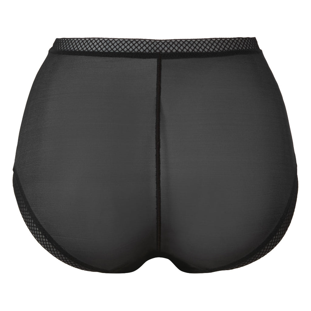 Gossard Glossies Black Sheer High Waist Short Panty
