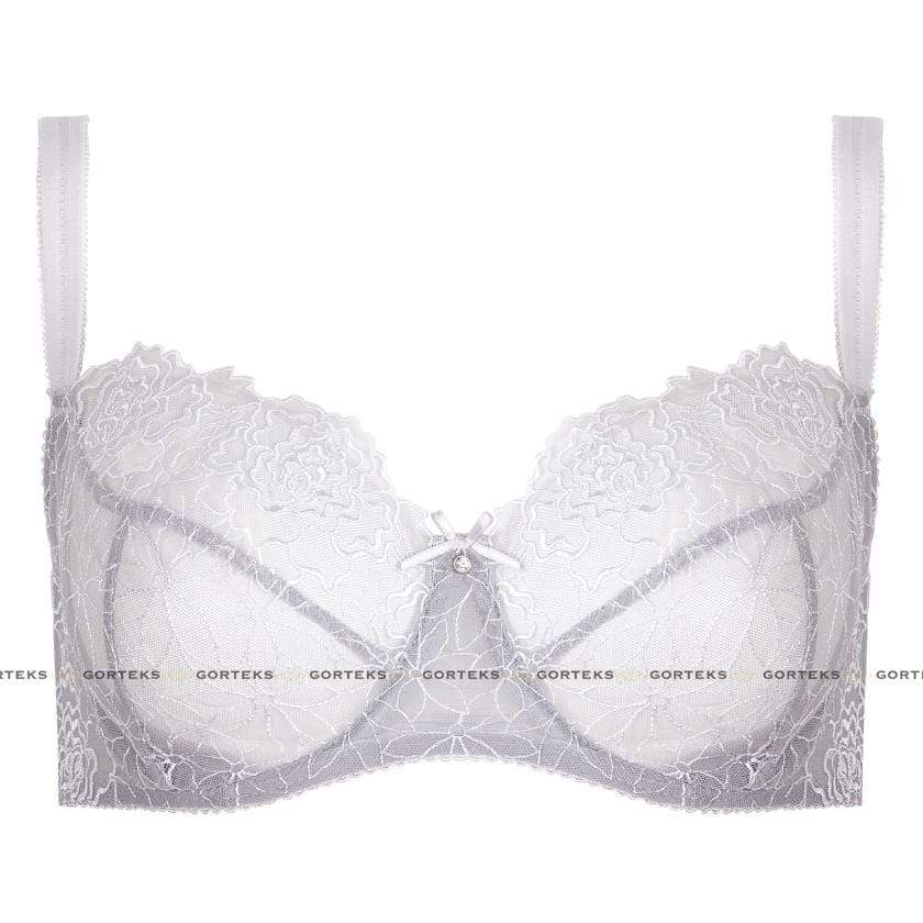 Gorteks Pamela Silver Sheer Mesh Balconette Bra