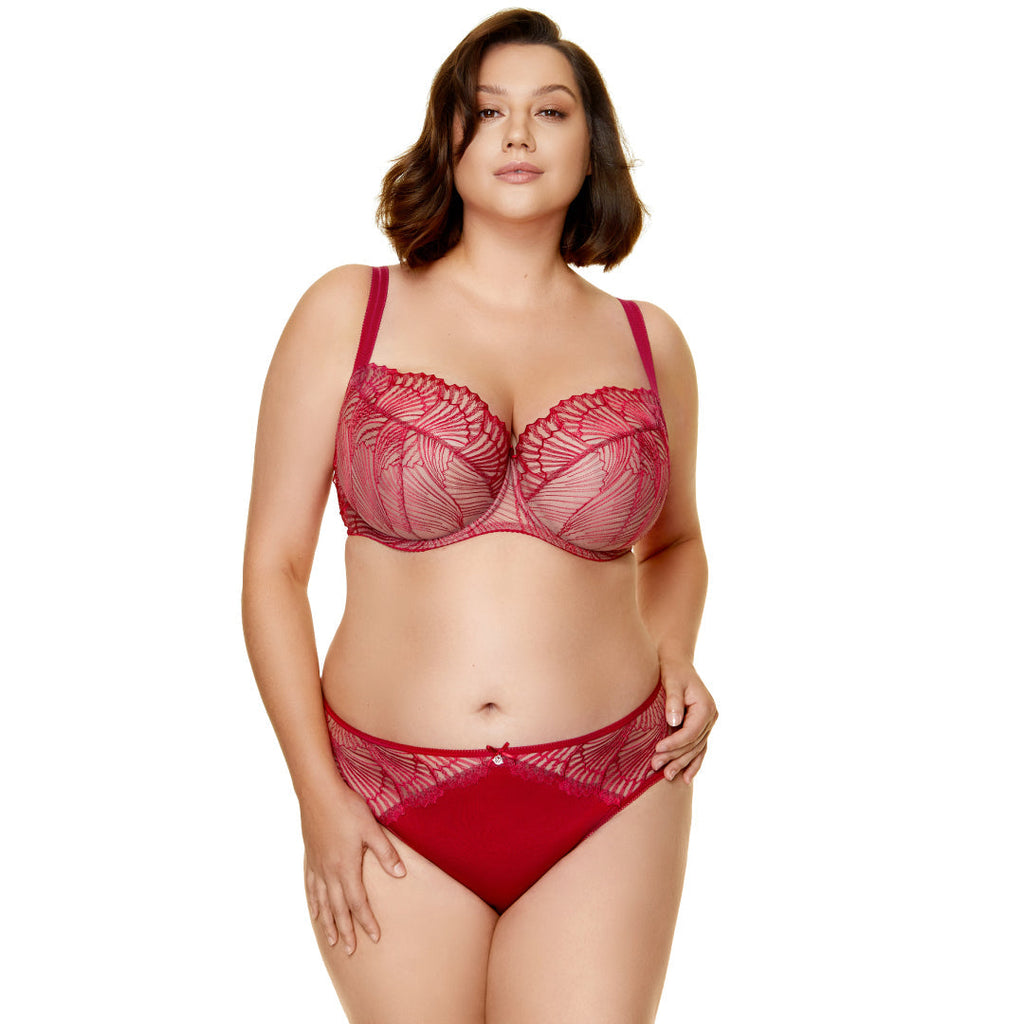Gorteks Sierra Sheer Mesh Embroidery Full Coverage Bra