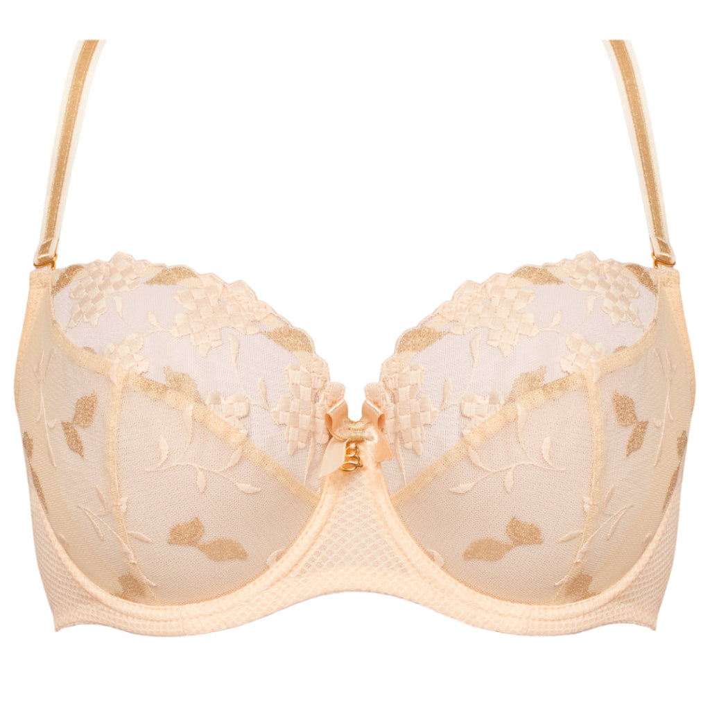 Samanta Valeria Biscuit Sheer Mesh Full Figure Bra